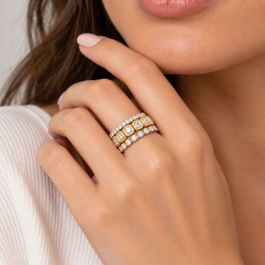 Bezel-Set Eternity Band — Half or Full Eternity (Made to Order)