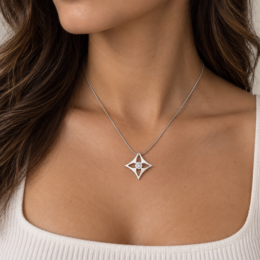Stainless Steel Pendant Necklace - 20 inch