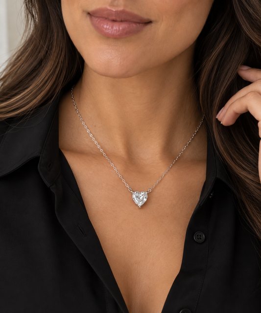 Heart Shape Lab Grown Diamond Pendant
