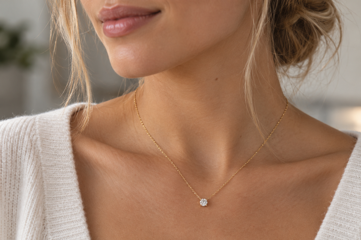 1 Carat Lab Grown Diamond Pendant
