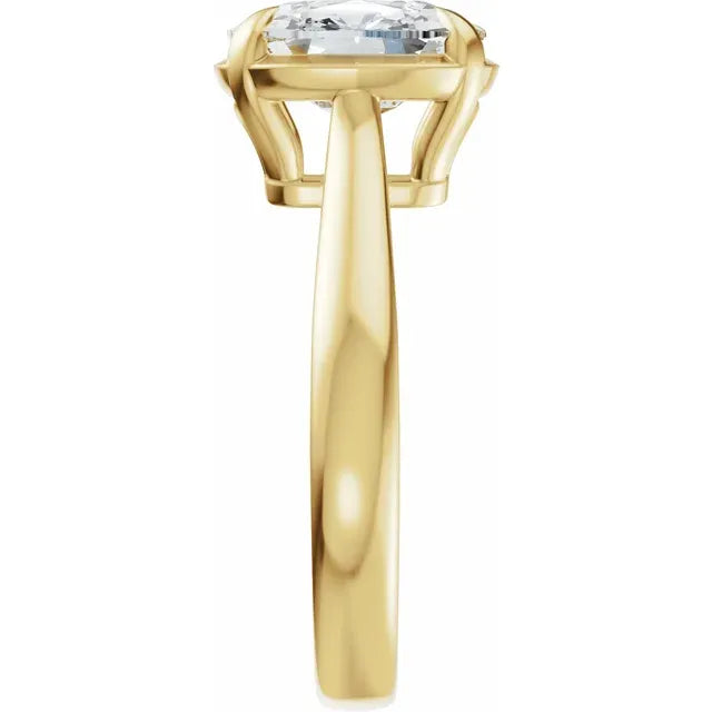 Elongated Prong Set Solitaire - Made to Order