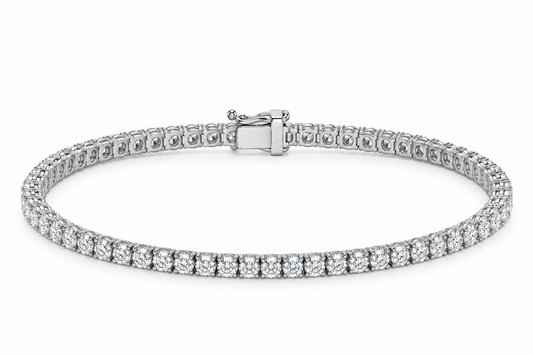 1 Carat Natural Diamond Tennis Bracelet White Gold