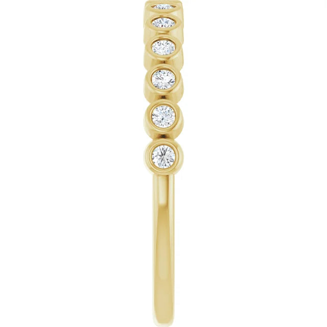 Bezel-Set Eternity Band — Half or Full Eternity (Made to Order)