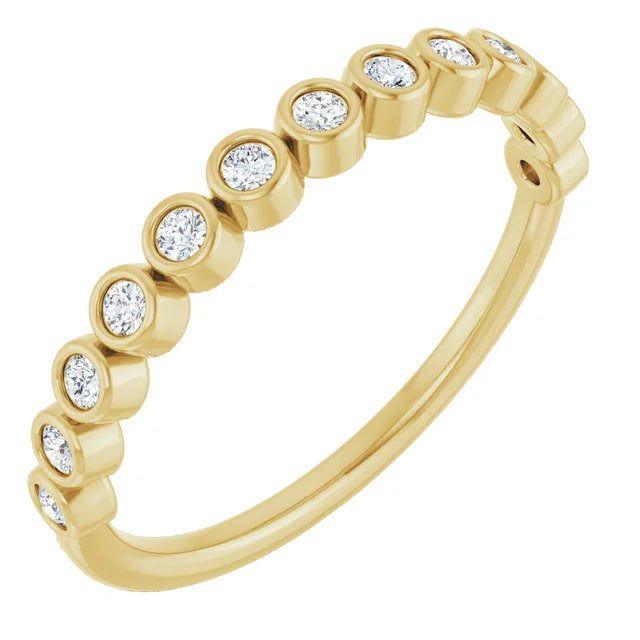 Bezel-Set Eternity Band — Half or Full Eternity (Made to Order)