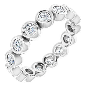 Bezel-Set Eternity Band — Half or Full Eternity (Made to Order)