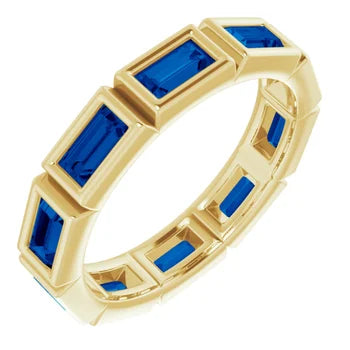 Bezel-Set Eternity Band — Half or Full Eternity (Made to Order)