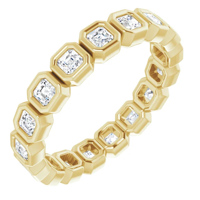 Bezel-Set Eternity Band — Half or Full Eternity (Made to Order)