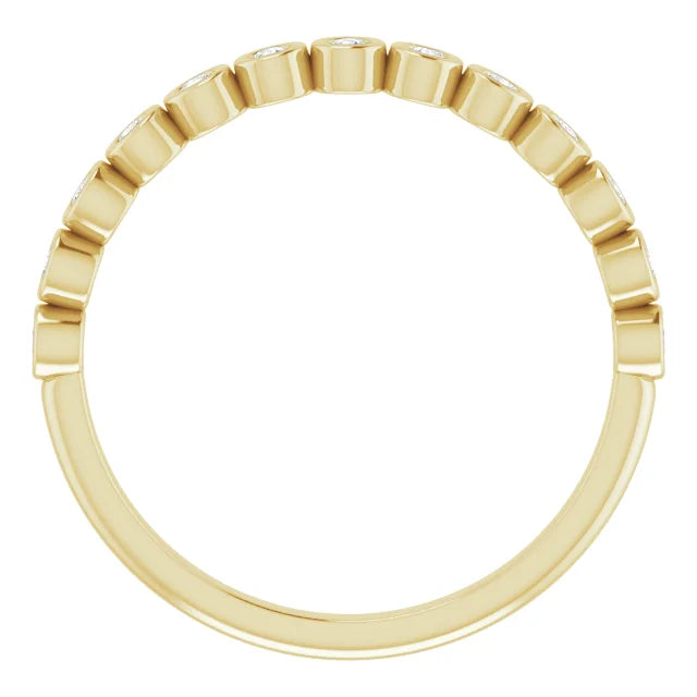 Bezel-Set Eternity Band — Half or Full Eternity (Made to Order)