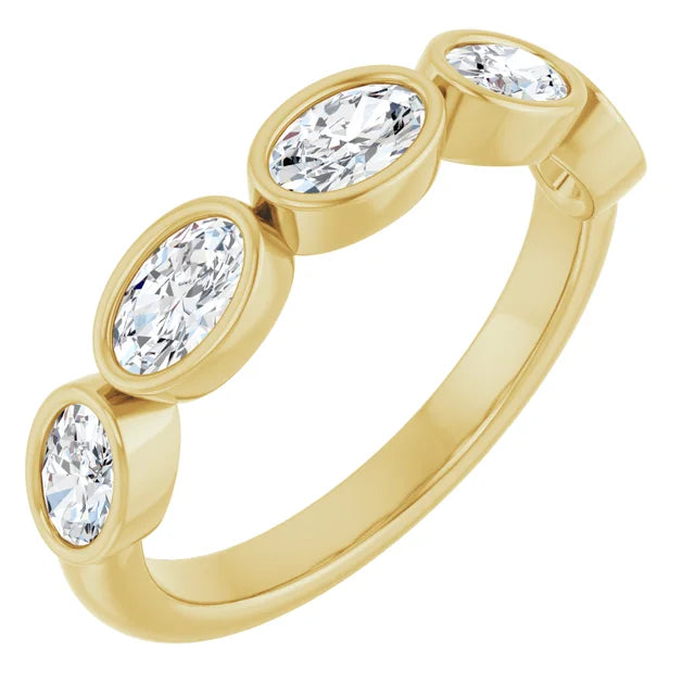 Bezel-Set Eternity Band — Half or Full Eternity (Made to Order)