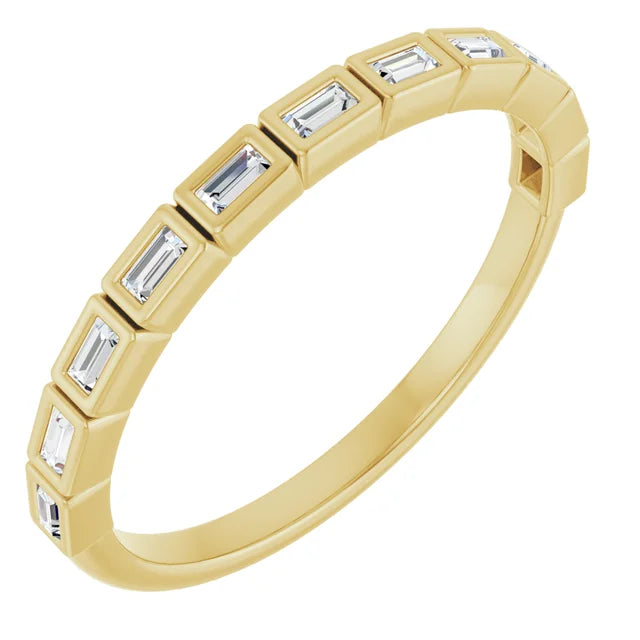 Bezel-Set Eternity Band — Half or Full Eternity (Made to Order)