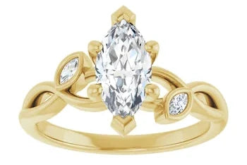 Floral Engagement Ring - Made To Order