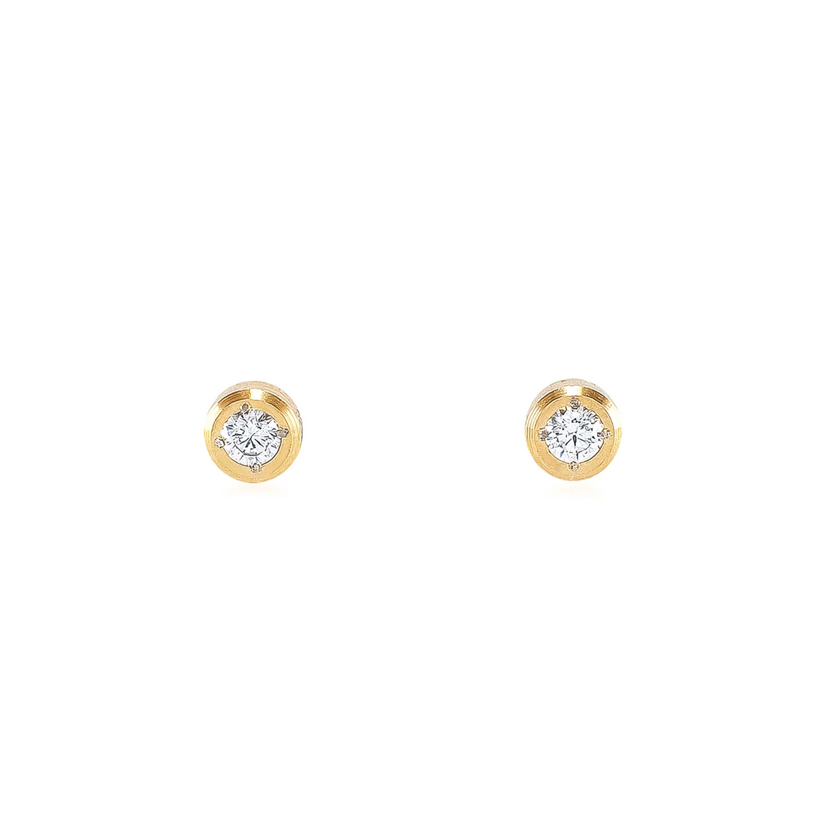 Pave Solitaire Stud Earrings - 3 Choices
