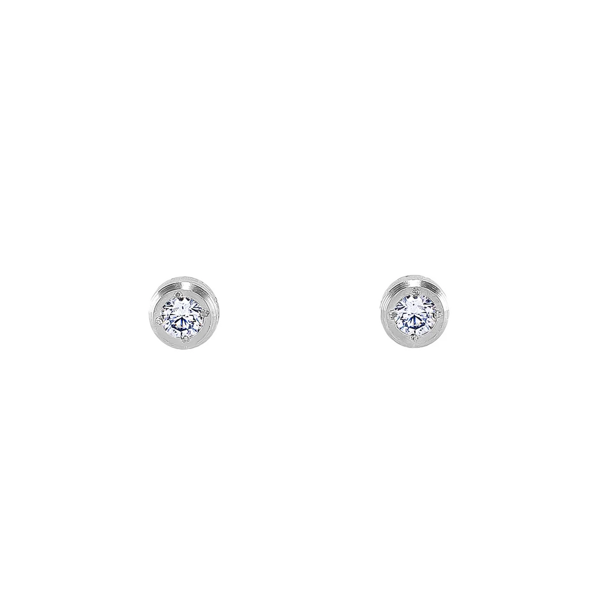 Pave Solitaire Stud Earrings - 3 Choices