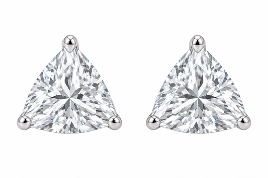 2 Carat Natural Trillion Diamond Studs